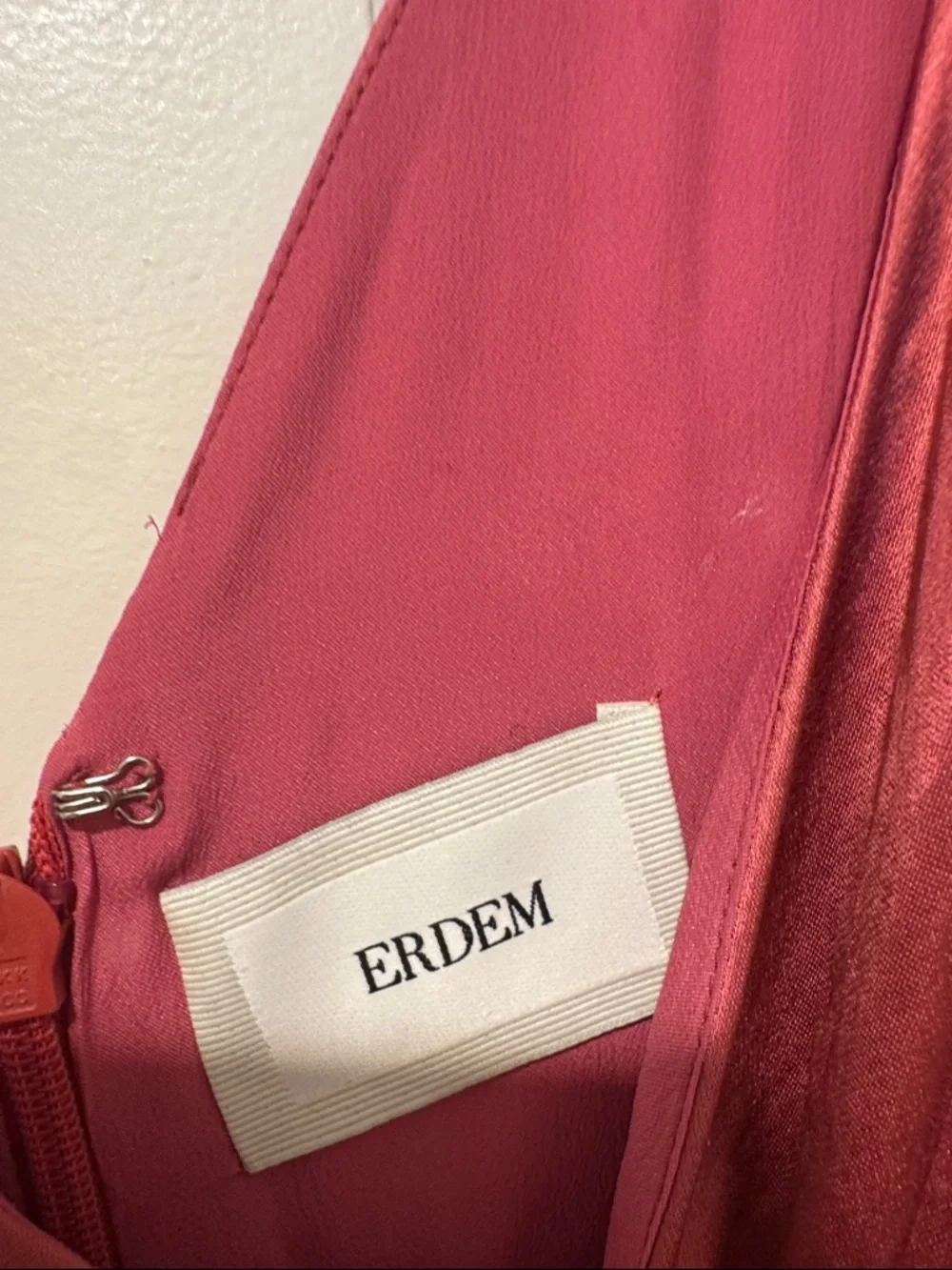 ERDEM Applique Floral Satin Midi Dress - Picture 12 of 16